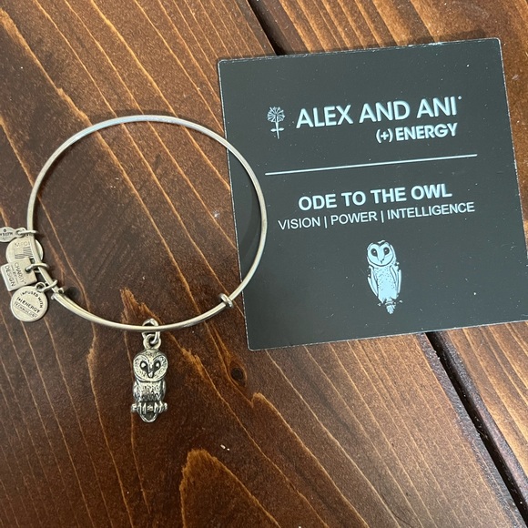 Alex and Ani Owl charm bangle - Picture 2 of 2